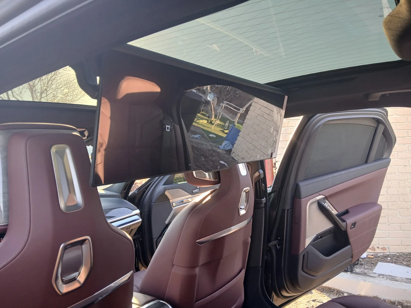 Luxury leather interior detail
